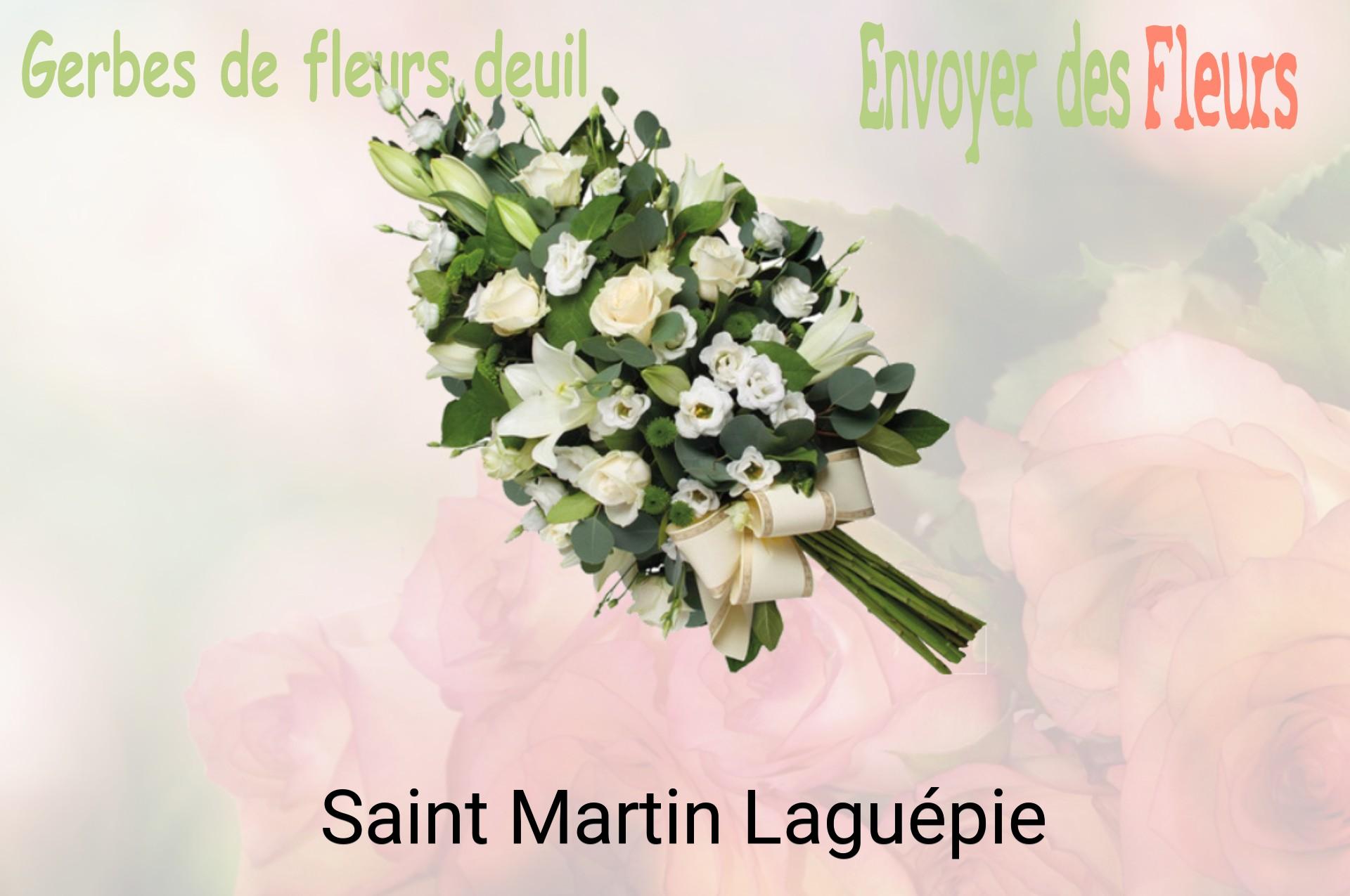 Gerbe de fleurs de deuil livrée à Saint-Martin-Laguépie
